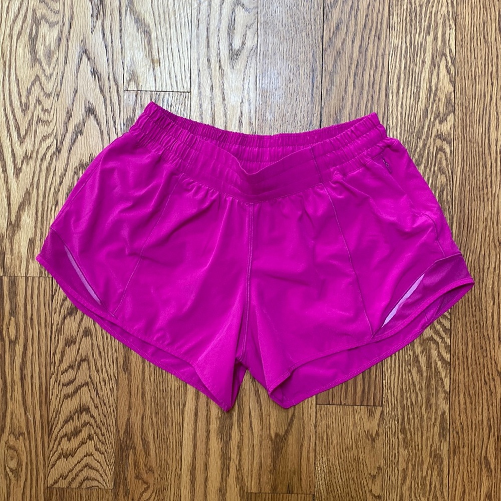 Lululemon Hotty Hot Low-Rise Lined 4” short.